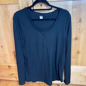 Black waffle Henley by Old Navy